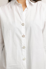 Jeweled Top - White
