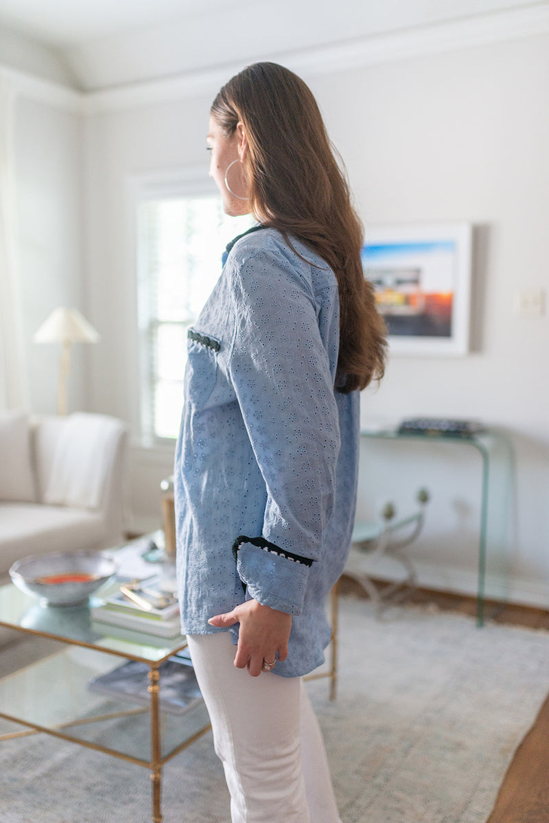 Penny Crochet Trim Shirt