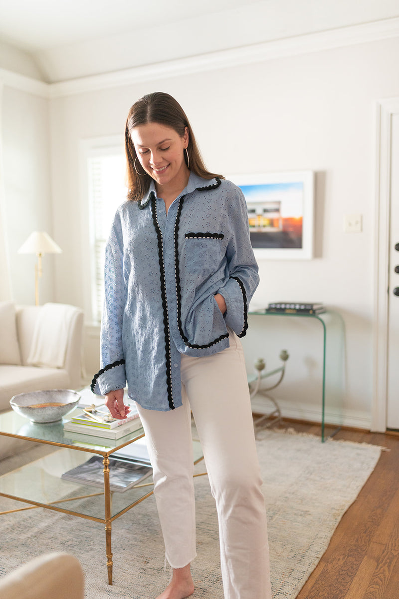 Penny Crochet Trim Shirt