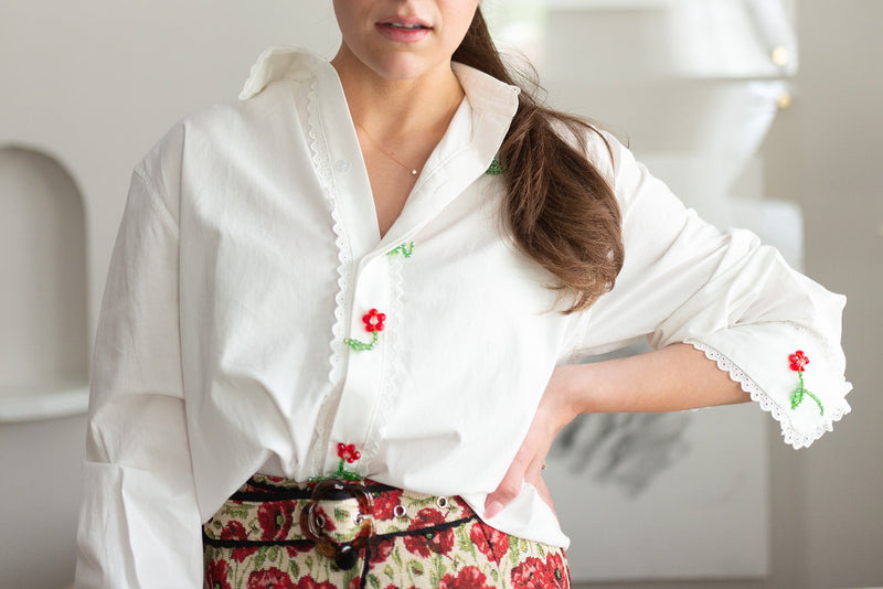 Penny Bead  Embellished Shirt