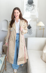 Orchard Scallop Trim Trench Coat