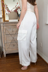 Satin Cargo Pant