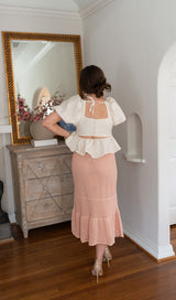 French Rose Jacquard Top