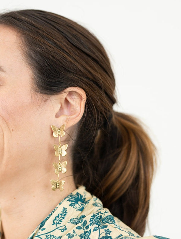 Butterfly Drop Earring