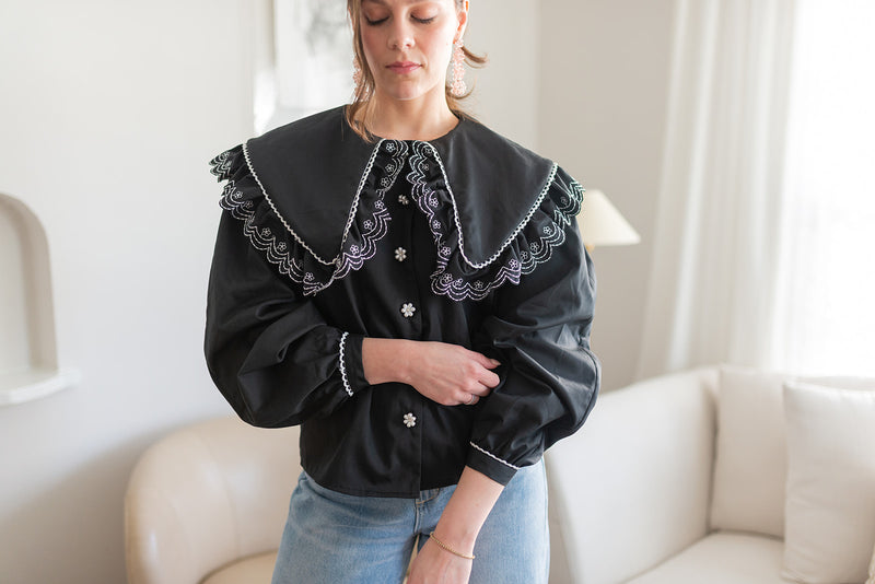 Coronet Embroidered Blouse