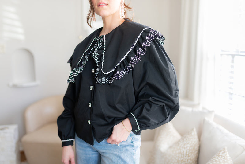 Coronet Embroidered Blouse