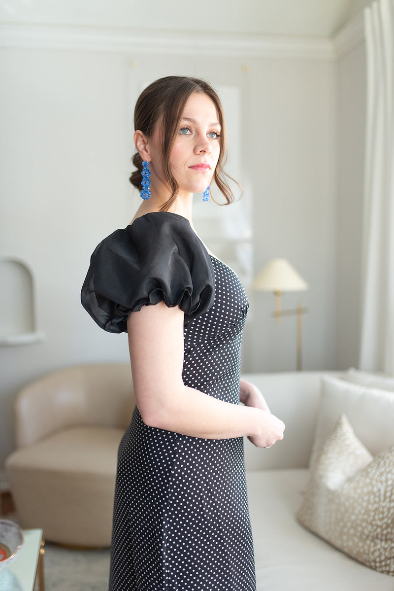 Paddock Polka Midi Dress