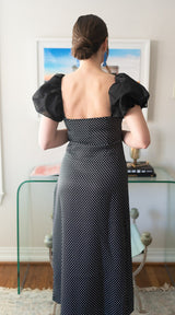 Paddock Polka Midi Dress
