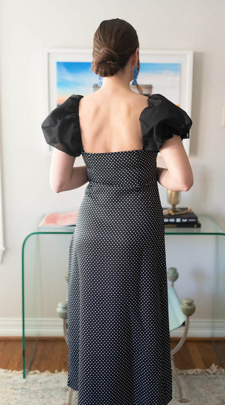 Paddock Polka Midi Dress