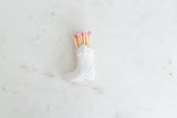 Cowboy Boot Match Holder - White