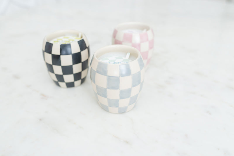 Check Mate Candle - Cotton + Teak
